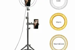 Various LED ring models with tripods discounted on Ebay