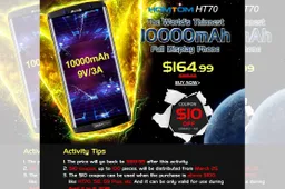 HOMTOM HT70 Full Display 10000mAh Phone Flash Sale + Coupon