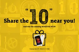 Share the story of “10”, and win a free Homtom HT10 or $20 coupon