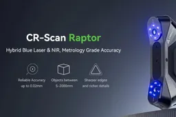 World’s First Hybrid Blue Laser & NIR Consumer 3D Scanner Creality CR-Scan Raptor now with 10% off for Back to School