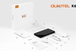 Oukitel K6 unboxing video shows also the package contents