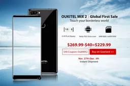 Global first sale for Oukitel MIX 2 launching today !