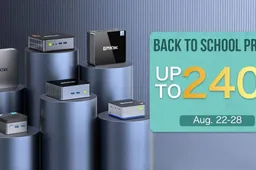 Back-To-School promo for GMKtec Mini PCs and Laptops with up to $240 off