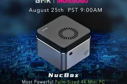 GMK NucBox 4K mini PC live on Indiegogo from Aug 25th