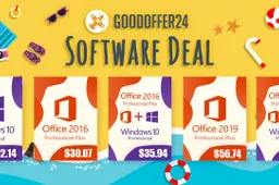 Software Deal: Get Windows 10 Pro for $12.14 or Office 2016 for $30.07 from GoodOffer24