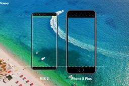 Video: Ulefone MIX 2 vs iPhone 8 Plus display comparison