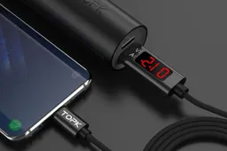 TOPK charging cable with LED display for just $1.07 !