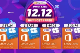 Don't miss the Double 12 Sale at Keysfan, buy Office and get Windows for free !