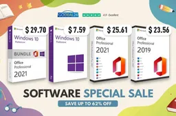 Godeal24: Buy Genuine Office 2021 License from $13.32, Windows 10 as low as $7.59!