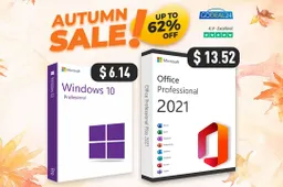 Get lifetime Office 2021 from $13.52! Windows 10 stars at $6.14! More discounts at Godeal24 Autumn Sale!