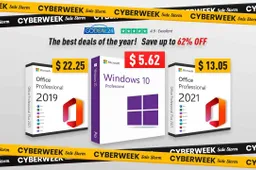 Black Friday and Cyber Week: Get Genuine Windows 10 for only $5.62 and Office 2021 from $13.05!