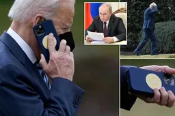 President Biden spotted using a “hush-hush” special iPhone with Presidential Shield