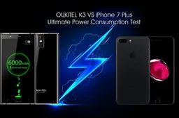 Oukitel K3 power consumption test against iPhone 7 Plus