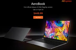 CHUWI AeroBook first official release on Aliexpress for $449.99