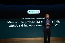 Microsoft plans to provide AI skills to 2 million workers in India by 2025