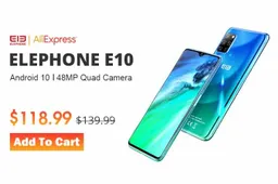 New ELEPHONE E10 available on Aliexpress for $118.99