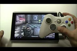 Android Tablet Hacked In To A Games Console