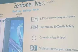 Asus unveils Zenfone Live L1 Android Go phone