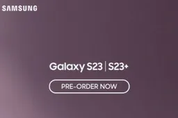 Samsung Galaxy S23 series reservation poster exposed