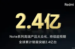 Redmi Note series global sales exceed 240 million units