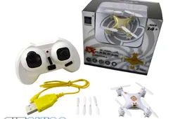 The Cheerson CX-10A mini quad copter is small enough to hang on your Christmas Tree