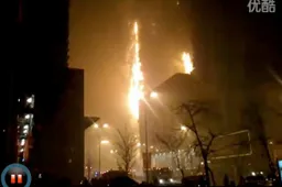 New Year Fireworks Ignite Chinese Hotel Blaze