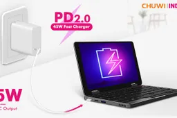 CHUWI MiniBook gets a free upgrade to 45W charger