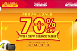 Geekbuying's Fall Sale Begins - Up to 70% Off