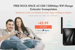 Get free Rock Space AC1200 Wi-Fi extender from Gadgetslootbox