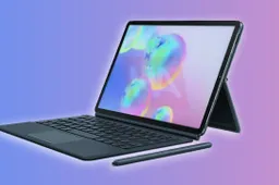 Samsung Galaxy Tab S6 renders surface with a keyboard accessory
