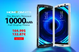 Thin Battery Phone Homtom HT70 with Full Display on Flash Sale