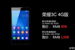 Huawei announced 4G LTE version of the Honor 3C