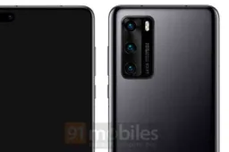 Huawei P40 Render Leaks Online with Three Rear Cameras and Dual Punch-Hole