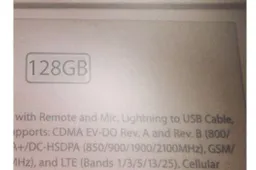 iPhone 5S packaging shows 128GB model coming