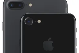 iPhone 8 specs appear on slide show during an event in Shenzen