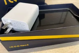 iQOO Neo5 66W fast charger delivers a full charge in 30 minutes