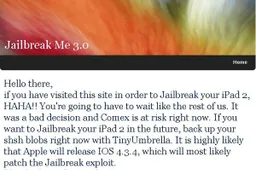 JailbreakMe 3.0 For iPad 2 Leaked: And here it is!
