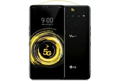 LG V50 ThinQ 5G is seen in an image with a large notch and a rear fingerprint reader