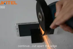 Oukitel K6000 goes through extreme angle grinder test
