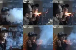 How is this guy breathing smoke and fire!?