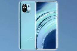 Xiaomi Mi 11 in blue captured on live photos