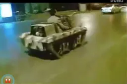 Mini Tank Rampages Through Chinese Streets! Video