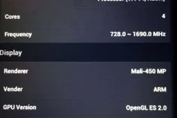 Antutu benchmarks of mystery 1.7Ghz Mediatek chip with Mali 450 GPU published