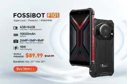 FOSSiBOT F101 World Premiere: Only $89.99 For 4GB+64GB 10600mAh Battery Rugged Smartphone