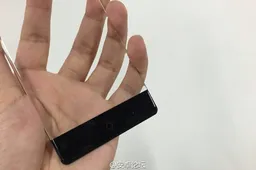 Bezeless glass panel from a future Nubia phone photographed