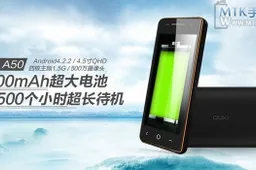 OUKI OK A50 5000mAh battery Android smartphone