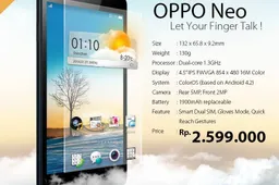 OPPO Neo now official; Packs 4.5" screen, dual-core for $215