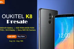 OUKITEL K8 with 13MP Sony IMX135 Goes on Presale with a $20 Off Discount