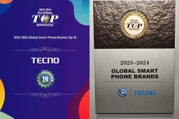 TECNO Wins 2023-2024 Global Smart Phone Top Brands Top 10 at CES 2024