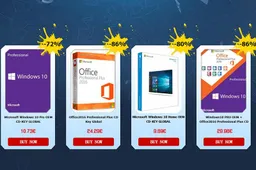 Microsoft software licences with 18% discount, Windows 10 down to 10.73€